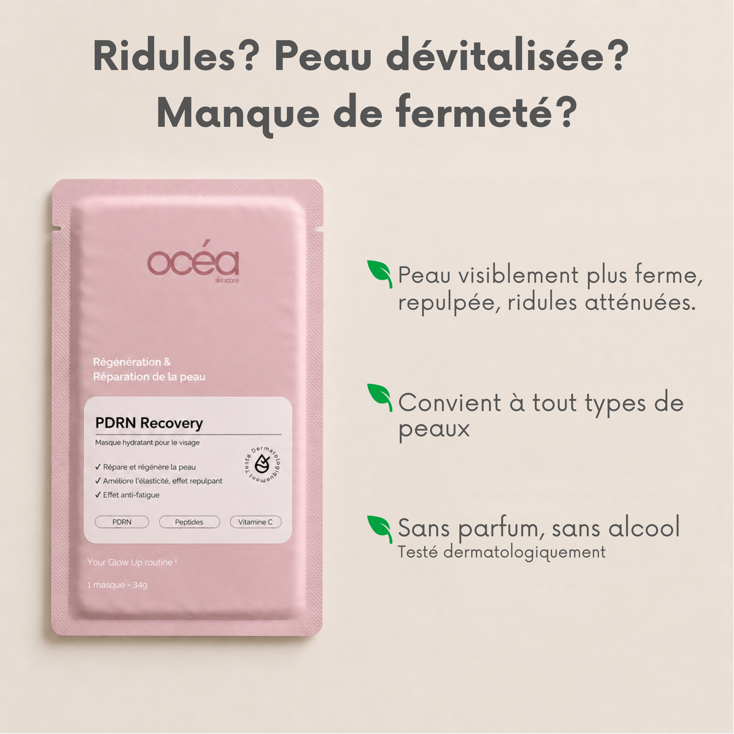 Boite de 5 masques hydrogel - PDRN Recovery