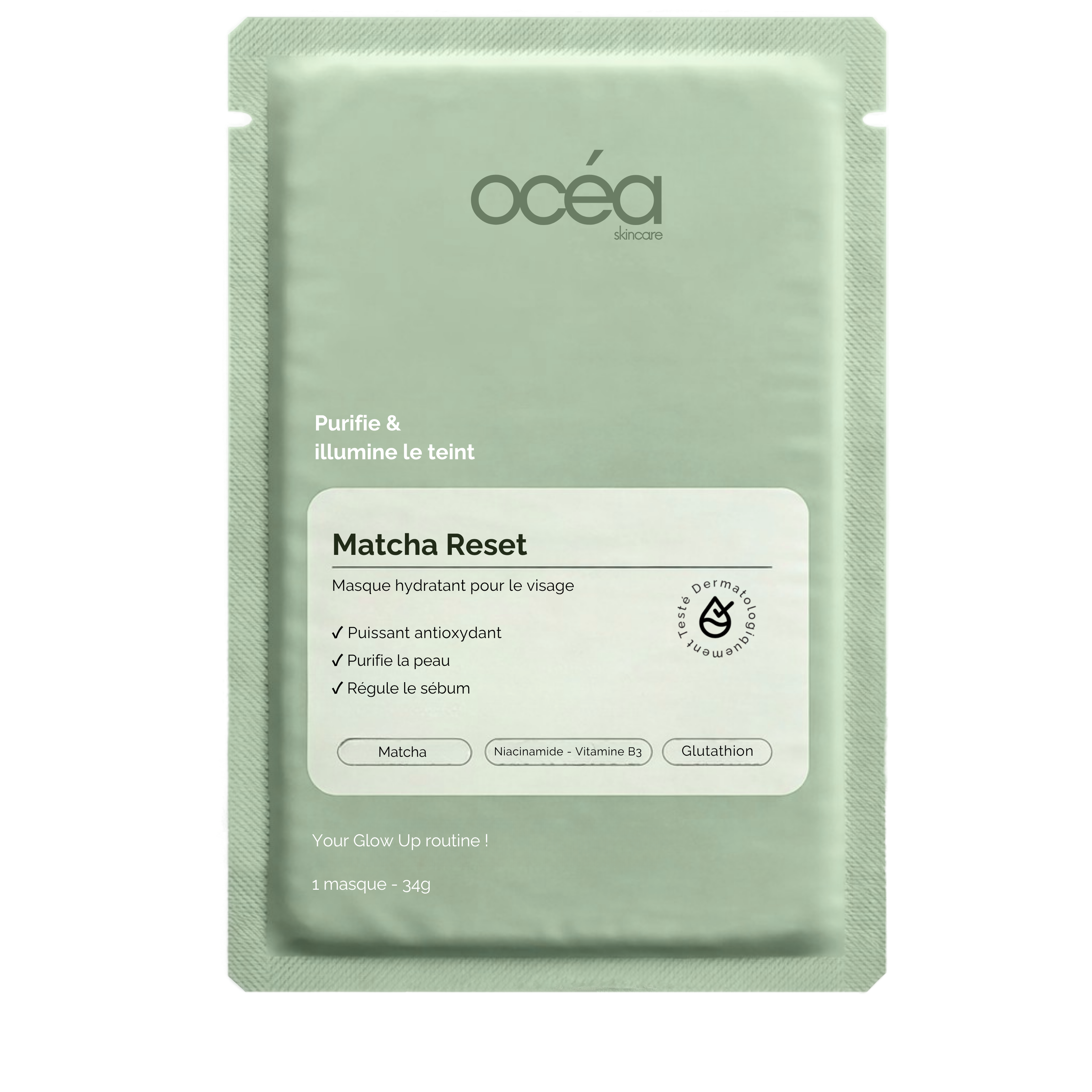 Boite de 5 masques hydrogel - Matcha Reset