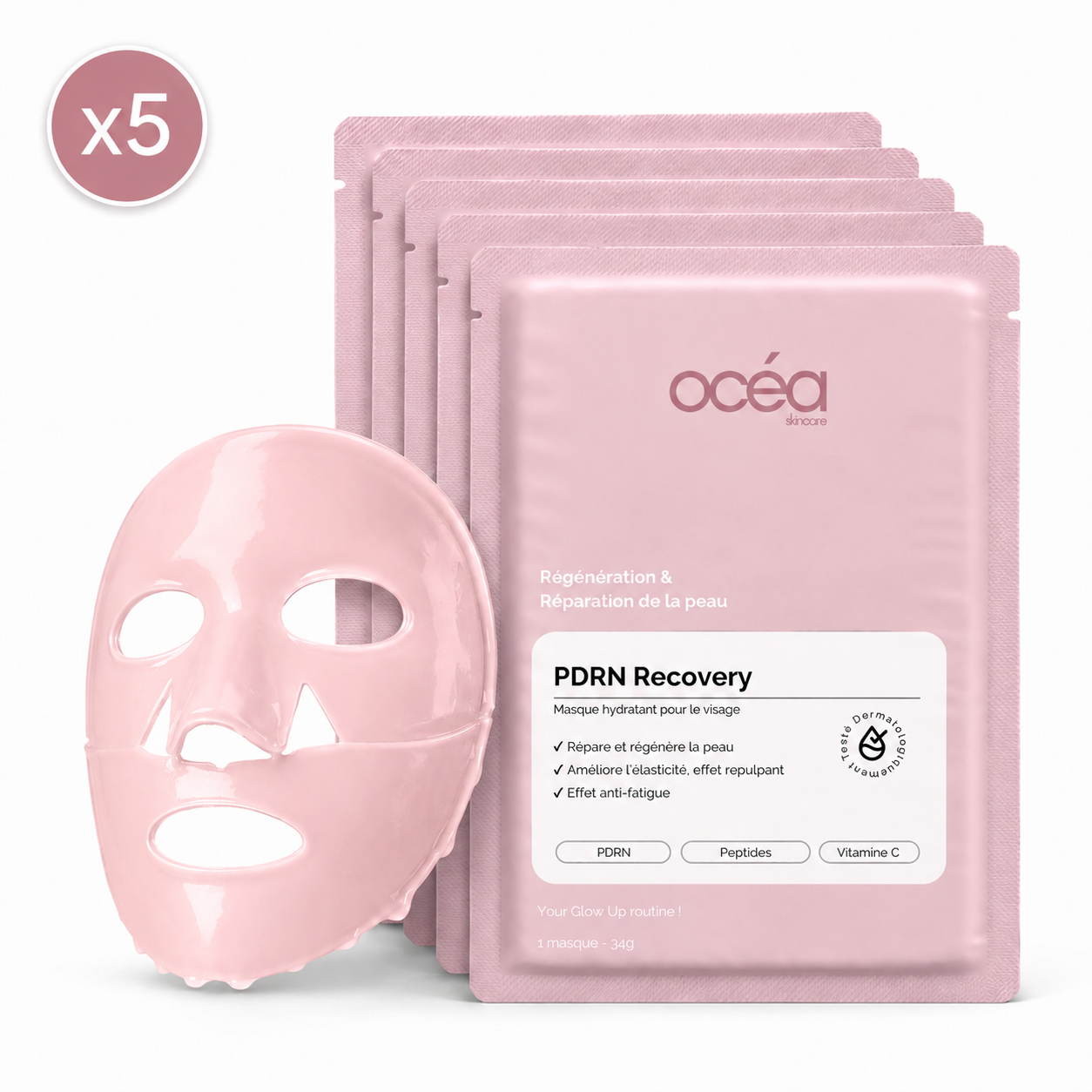 Boite de 5 masques hydrogel - PDRN Recovery